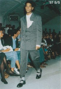 コムデギャルソンオムプリュス　コレクション　LOOK　ルック　ランウェイ runway　1987ss  ジャン＝ミシェル・バスキア Jean Michel Basquiat