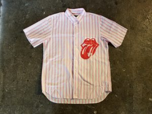 コムデギャルソンオムプリュス　2006年SS　リップ＆タンRip & Tongue The Rolling Stones ザ・ローリング・ストーンズ 　半袖シャツ